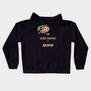 Funny Cute Spirit Animal Sloth Kids Hoodie